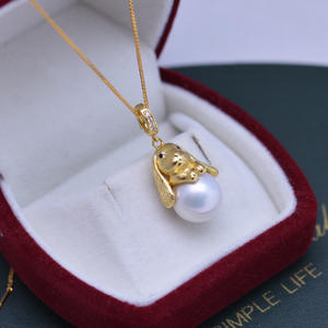 Collar con Colgante de Circonita Blanca Redonda de 11-12 mm de Agua Dulce, Plata de Ley S925, para Mujer, Luz Intensa, Pequeños Defectos, Juego Completo - Product Image 2