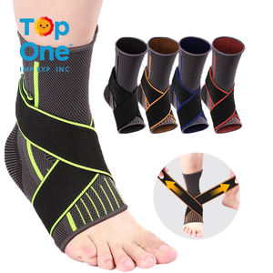 Top One Support de cheville en nylon avec logo personnalisé Compression confortable et respirante pour les joueurs de football Populaire et bon - Product Image 1