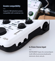 JOYO MOMIX PRO Mixeur audio stéréo pour diffusion en direct, synchronisation audio-vidéo, carte son portable, enregistrement de guitare, microphone, clavier