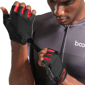 Boton Cycling Gloves <b>Half</b> Finger Non <b>Slip</b> Silicone Outdoor Bicycle Gloves Unisex Adult Summer - Product Image 2