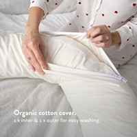 Oreiller de grossesse en coton biologique et laine - Oreiller de maternité en forme de C pour dormir, oreiller de grossesse pour tout le corps