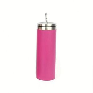 Gobelet droit grande capacité 600 ml avec couvercle à vis et paille - Product Image 3