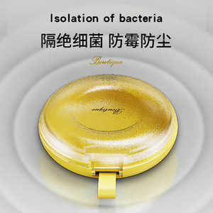 Portable Braces Case Round Yellow Invisible Orthodontic Retainer Storage Box For Teeth Alignment Care - Product Image 4