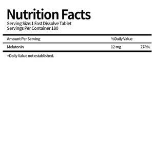 OEM Melatonin 12 mg Hızlı Çözünen 180 Tablet |   İlaçsız |   Doğal Meyve Aroması |   Vejetaryen, GDO'suz, Glutensiz - Product Image 2