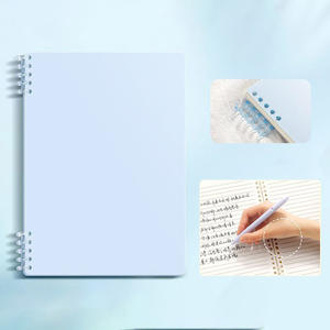5-होल रिंग लूज़ लीफ बाइंडिंग रिंग हटाने योग्य कॉइल बुक पीपी पीवीसी वॉटरप्रूफ कवर A5 लीनियर ग्रिड ब्लैंक नोटबुक - Product Image 5