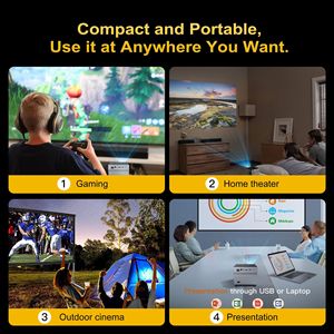 Mini Proyector LED Portátil al por Mayor, Compatible con 4K HDR10+ ±50 °   Proyector Inteligente Keystone con WiFi 2.4G/5G y Función de Duplicación de Pantalla Android - Product Image 2