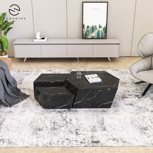 Mesa de Exterior Moderna de Mármol Negro Sunshine, Diseño Minimalista, Muebles para Sala de Estar, Superficie de Piedra Resistente - Product Image 2