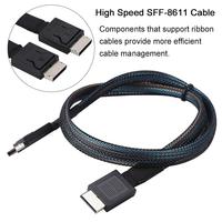 SFF-8611 Oculink 4i Kabel PCIe Gen3 0.3M Kabel Oculink untuk Server Komputer
