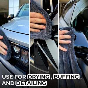 Toallas de Microfibra Premium de Doble Trenzado, Ecológicas, de Secado Rápido, Técnica de Tejido, para Detallado de Autos y Hogar, 2000 Gsm - Product Image 3