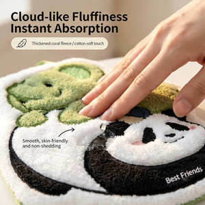 <span class=keywords><strong>Toalla</strong></span> Absorbente Tridimensional con Diseño de Oso Panda de Dibujos Animados, Bordada, para Cocina, Paño de Cocina, <span class=keywords><strong>Toalla</strong></span> <span class=keywords><strong>Infantil</strong></span> - Product Image 4