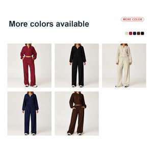 Ensemble Sportif Décontracté Personnalisé : Sweat-shirt Ample à Capuche avec Cordon de Serrage, Pantalon de <span class=keywords><strong>Jogging</strong></span> et Short de <span class=keywords><strong>Sport</strong></span> pour <span class=keywords><strong>Femme</strong></span> - Product Image 5