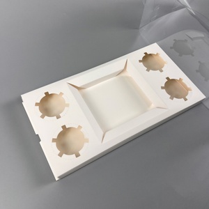 Sunshine Custom Logo Bento Cake and Cupcake Packaging 10x10x5 Inch Thick Card <b>White</b> Cake <b>Box</b> With Insert for 6 Inch Cake - Product Image 4