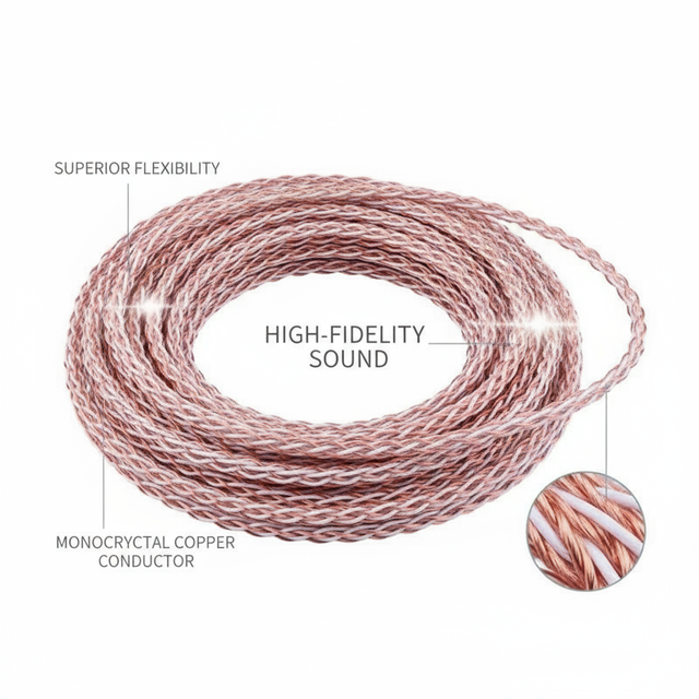 RASANTEK OCC Single Crystal Copper Audiophile Speaker Cable 12 Cores HiFi Braided Shielded XLR Banana Monitor Microphone