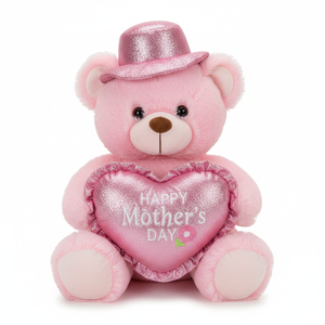 Oso rosa para el día de la madre de 12 "con corazón y sonido 24PCS/CS Suministros para fiestas - Product Image 2