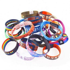 Pulsera de Tela Personalizada al por Mayor con Logotipo Impreso a Todo Color, Pulsera Deportiva Elástica Tejida por Sublimación para Eventos - Product Image 4