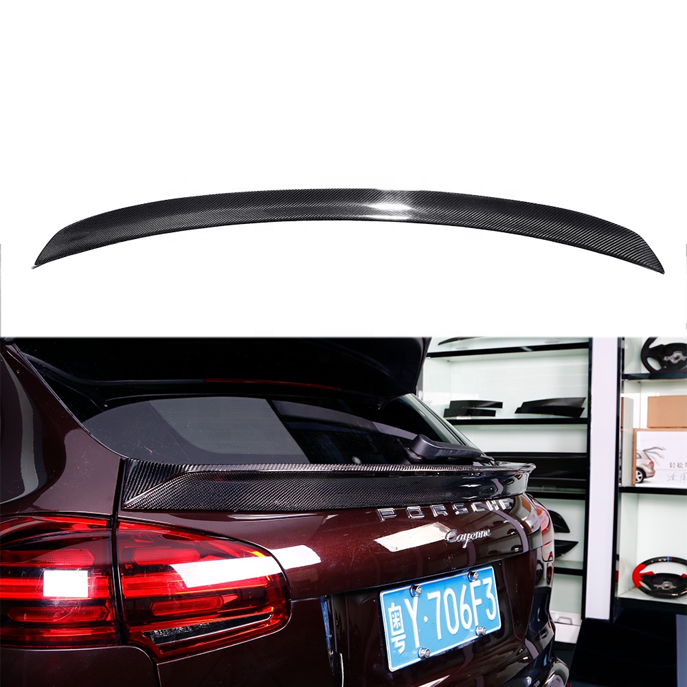 Spoiler posteriore in fibra di carbonio Spoiler centrale stile piccolo per Porsche Cayenne 2014-2017