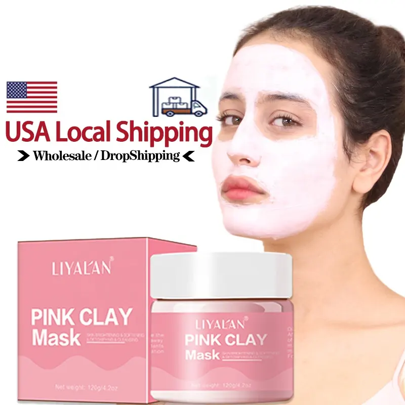 Beauty OEM Mascarillasl Facial Natural Organic Rose Smell Whitening Acne Exfoliating Pink Clay Face Mud Mask