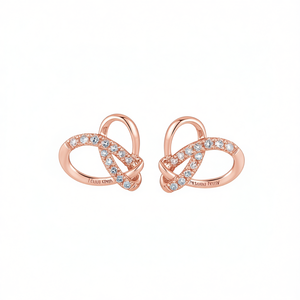 Orecchini Tiffany & Co. Infinity con Diamanti, Placcati in Oro Rosa, Stile Romantico per Uso Quotidiano da Donna, Colore G, Taglio Brillante Rotondo - Product Image 1