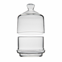 Cloche en verre moderne de qualité alimentaire, résistante à la chaleur, capacité 240 ml avec couvercle, idéale pour la cuisson ou la fumée des aliments lors de mariages