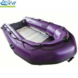 Hisea Top China Direct Maker Bateau pneumatique en caoutchouc pour <span class=keywords><strong>4</strong></span> <span class=keywords><strong>personnes</strong></span>, 320 cm, 3 m, 10 pieds, avec lignes de sauvetage et anneaux en D pour l'installation d'un moteur - Product Image 1