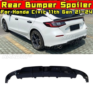 <b>For</b> Honda Civic 11th gen Hatchback 2021-2024 <b>Car</b> Rear Bumper Lip Splitter Double Outlet <b>Diffuser</b> Body Kit Bumper Protector - Product Image 1