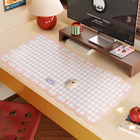 Grand tapis de souris esthétique MQ, tapis de bureau étendu, tapis de bureau mignon pour femmes, tapis de souris pour clavier, tapis de table pour ordinateur portable 35*80cm