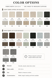 Rideaux Modern Wave à Plis Français en Chenille avec Ruban <span class=keywords><strong>et</strong></span> Boule Florale, Occultants <span class=keywords><strong>et</strong></span> Imperméables pour Maison d'hôtes, Chambres d'hôtes, Villa <span class=keywords><strong>de</strong></span> Vacances - Product Image 2