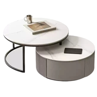 Hauteur bureau une jambe réglable grand canapé en bois rond thé Table basse en bois pour salon