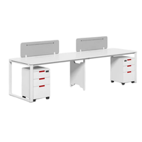 Meubles de bureau modernes avec cloison de séparation, armoire à tiroirs mobile pour poste de travail de bureau multi-personnes