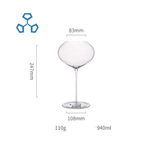 إنز الإبداعية سعة كبيرة كأس الزجاج القدم رقيقة رود الزجاج بالجملة أكواب عالية - Product Image 5