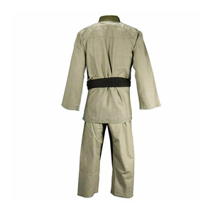 Kimono BJJ unisexe 100% coton respirant, coupe classique, uniforme d'arts martiaux pour adultes, vert olive - Product Image 3