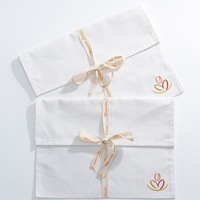 Sacs anti-poussière haut de gamme en tissu chevron avec rabat, pour vêtements, foulards, chaussures, perruques, cosmétiques, avec logo personnalisé imprimé, en coton