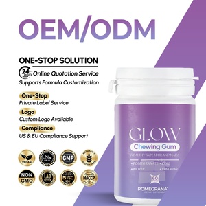 SUNI OEM/ODM Marque Privée 60 Pièces <span class=keywords><strong>Chewing</strong></span>-<span class=keywords><strong>gum</strong></span> Éclat Beauté avec Biotine Vitamine C Zinc pour la Santé de la Peau, des Cheveux et des Ongles - Product Image 1