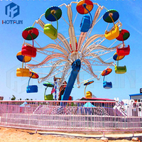 Manèges de fête foraine les plus populaires à prix abordable, équipement de jeux d'amusement extérieur pour adultes, manège double volant pour le plaisir