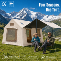 Tente familiale gonflable Zentopia avec auvent, imperméable, installation rapide, Oxford 300D, pour le camping, les festivals, le jardin