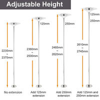 Club d'exercice à domicile Gym Fitness Bar Stripper amovible Pôle de danse, Portable Réglable Hauteur Spinning Steel Pipe Dance Pole