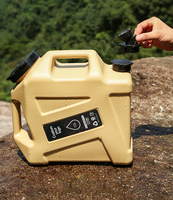 Seau de stockage d'eau en plastique robuste de nouvelle conception en HDPE, bidon d'eau, réservoir, bidon pour le camping, accessoire de plein air