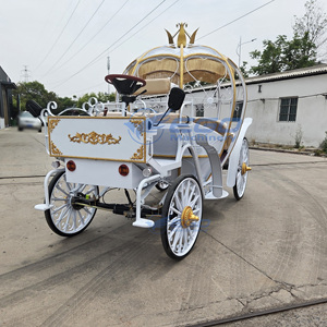 Carroza Eléctrica de Calidad Superior 2025 para Transporte Romántico y Turístico, Carroza Eléctrica de Calabaza con Caballos para Venta - Product Image 5