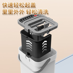 Mopa Plana con Tanque de Separación de Limpieza y Manchas, Microfibra Rectangular para Uso Doméstico, Doble Propósito Húmedo y Seco - Product Image 3