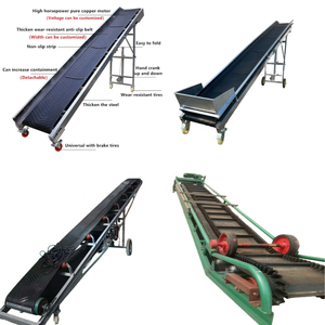 Warehouse Conveyor Poultry Manure <strong>Grain</strong> <strong>Elevator</strong> Belt Light Folding Folding Belt Conveyor - Product Image 1
