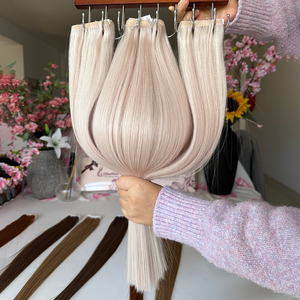Extension per <span class=keywords><strong>Capelli</strong></span> con Nastro Adesivo Lungo Genius, Extension di <span class=keywords><strong>Capelli</strong></span> Umani con Nastro Invisibile, Doppio Filamento, Colore <span class=keywords><strong>Biondo</strong></span> <span class=keywords><strong>Cenere</strong></span> - Product Image 3