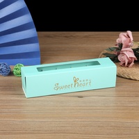 Boîte à macarons de luxe pour dragées de mariage, emballage chocolat, 4/5 compartiments, style tiroir, boîte cadeau en papier avec fenêtre transparente