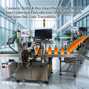 Machines de marquage laser intérieur/extérieur pour flacons et boîtes cosmétiques, machine intégrée de collecte de données, traçabilité un article-un code - Product Image 1