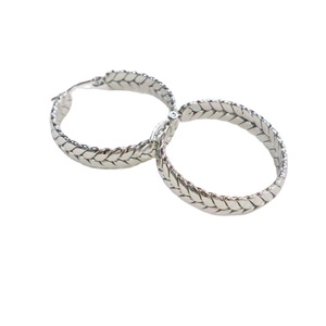 Pendientes de aro de círculos roscados de Color dorado de 14K de acero inoxidable para mujer, tendencia gruesa, hebilla de oreja para niñas, regalos de joyería - Product Image 5