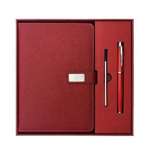 Ensemble de 5 carnets en cuir A5 avec logo personnalisé, ensemble cadeau de carnet et stylo pour cadeaux publicitaires promotionnels - Product Image 3