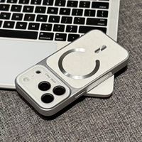 Coque rigide élégante en PU, motif losanges, couleur unie, compatible avec iPhone 17 16 15 14 Pro Max