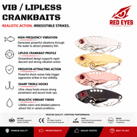 Échantillon Gratuit - Kit d'appâts vibrants électroplaqués en ABS pour la pêche au saumon en rivière, vibration en eau moyenne avec hameçons, support vente en gros OEM