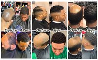 8x10 Afro Durable Full Poly Mince Peau Cheveux Système Postiches Naturel Toupee Cheveux Remplacement pour Hommes