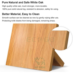 Bloque de cuchillos magnético de madera: estante de soporte magnético potente para exhibición y almacenamiento de cuchillos de cocina en el hogar (10,8x8,7, cuchillos no incluidos) - Product Image 6