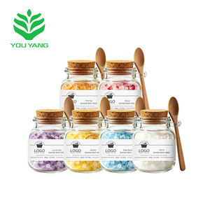 Gommages corporels véganes OEM/ODM, sels de bain naturels de la mer Morte, sans cruauté, contient des pétales - Product Image 1